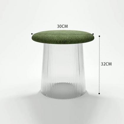 Modern Upholstered Transparent Stools - Set Of Three on Luulla