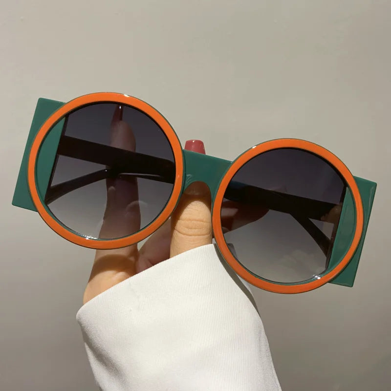 Retro Round Vintage Oversized Circle Sunglasses Unisex