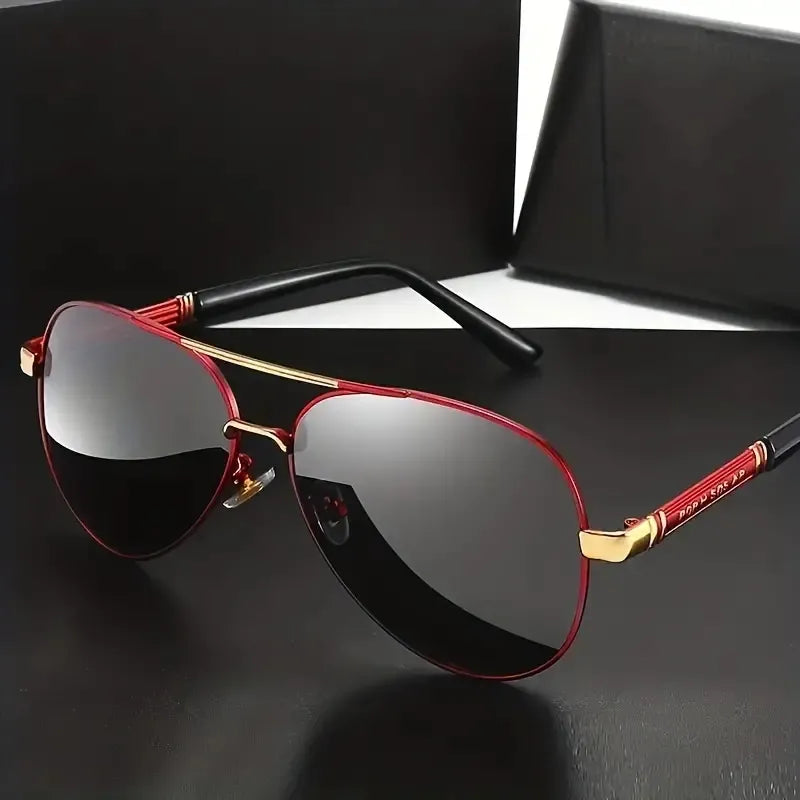 Stylish Red Aviator Sunglasses For Men Women on Luulla