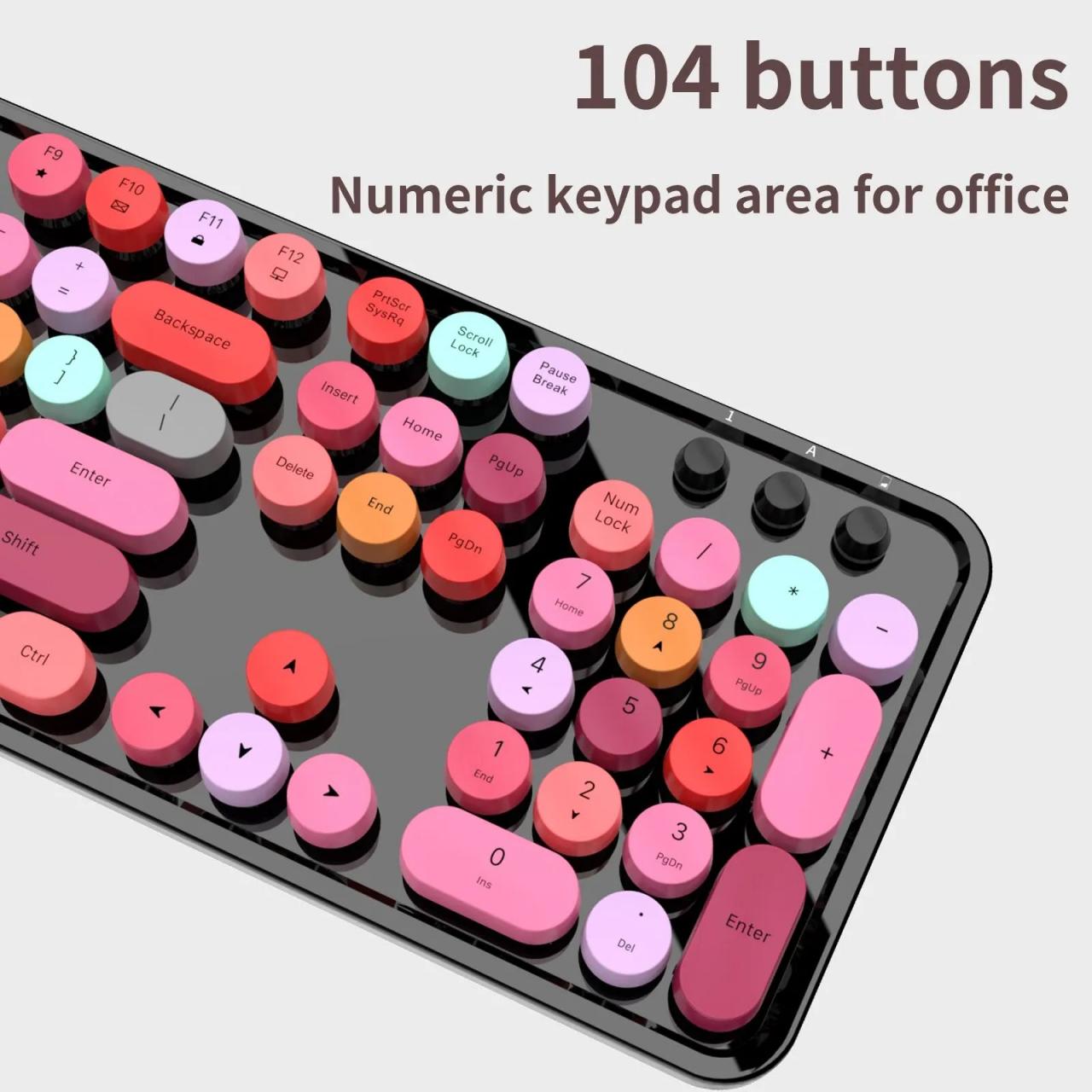 Colorful Wireless Keyboard And Mouse Combo Set on Luulla
