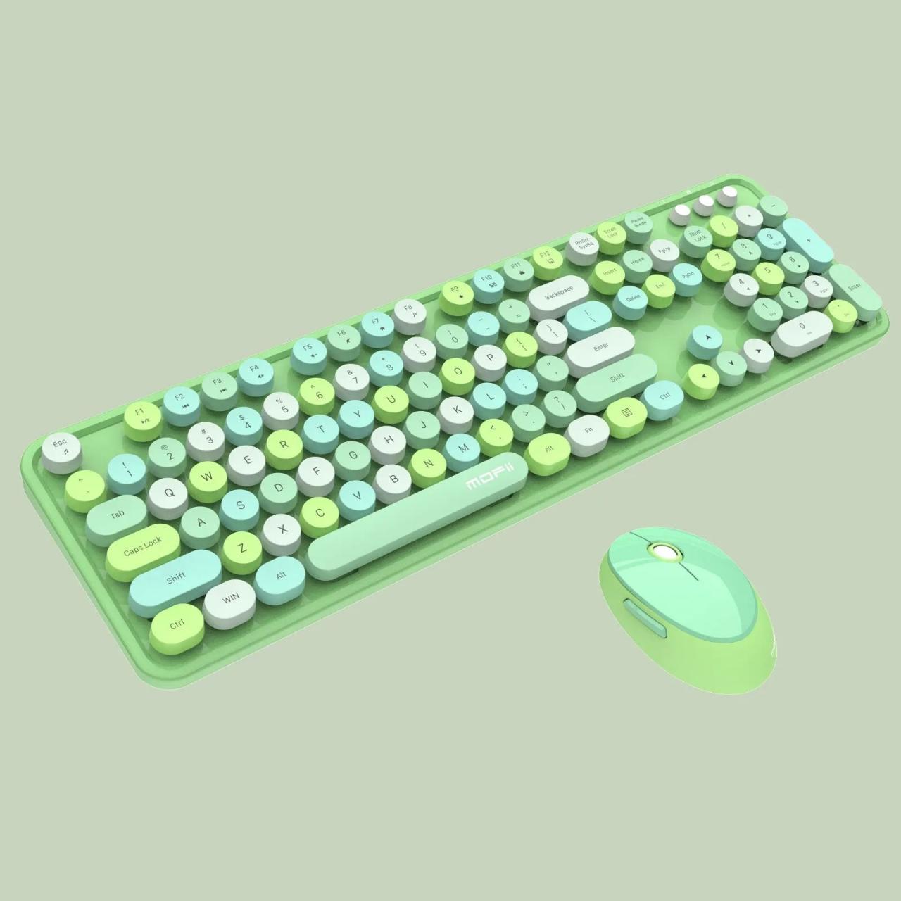 Colorful Wireless Keyboard And Mouse Combo Set on Luulla