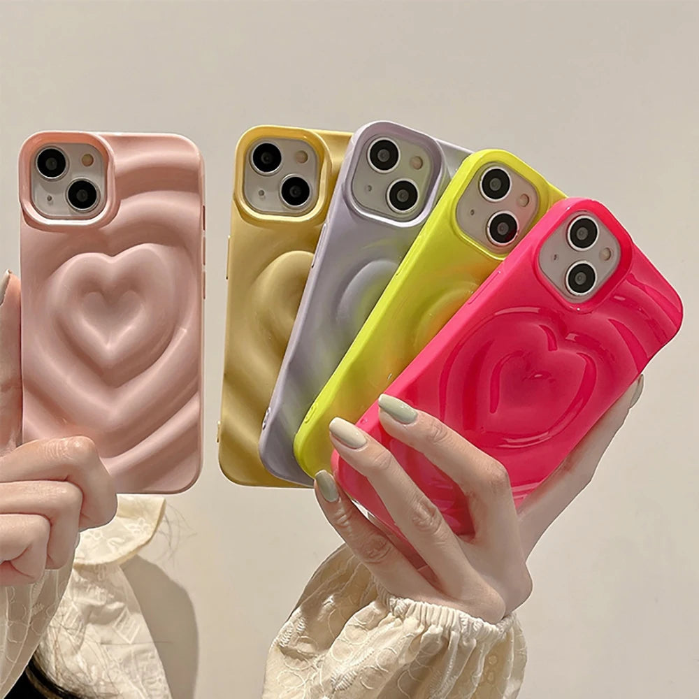 Vibrant 3d Heart Design Iphone Case Collection on Luulla