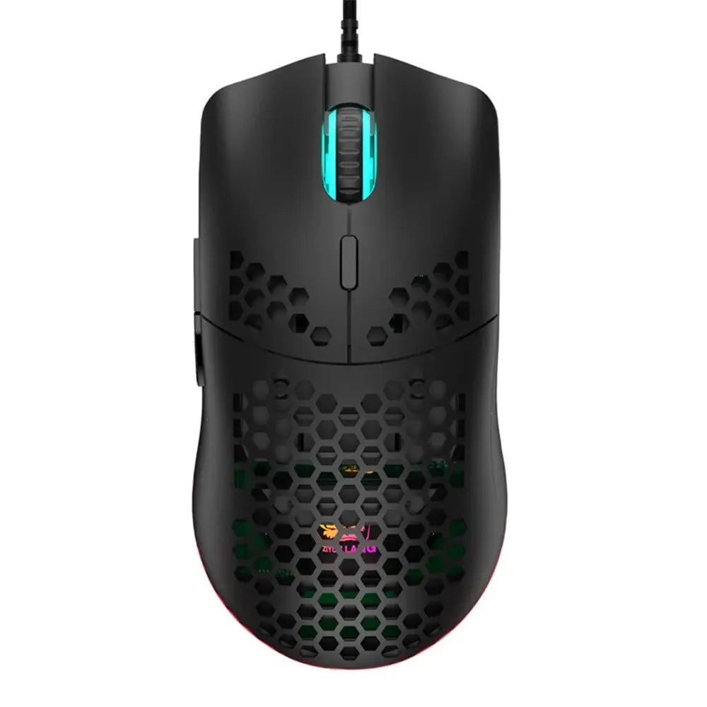 Rgb Wired Lightweight Gaming Mouse With Honeycomb Design on Luulla