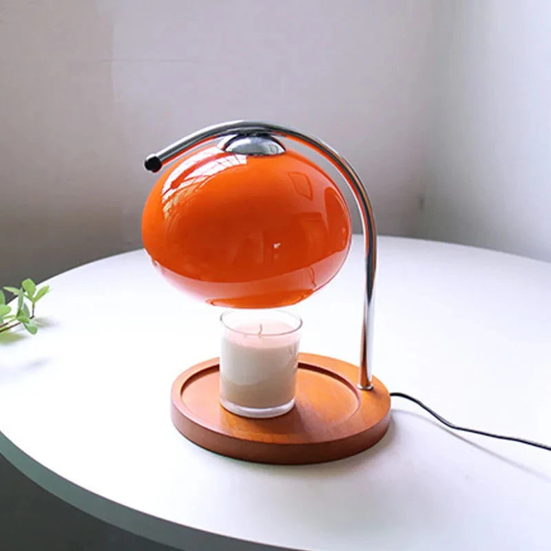 Retro orange table lamp top