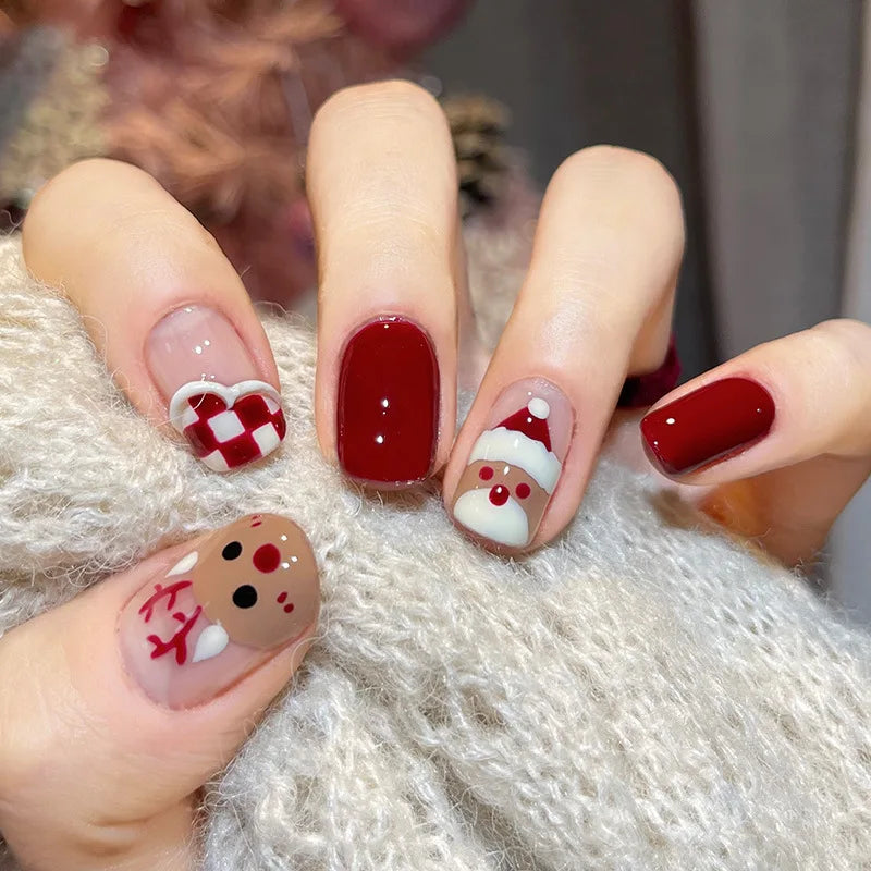 Festive Christmas Nail Art Stickers, Durable Designs on Luulla