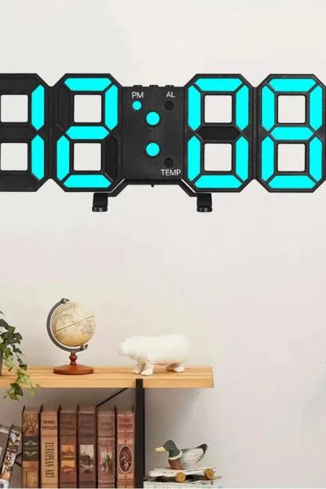Modern Digital Led Wall Clock With Temperature Display