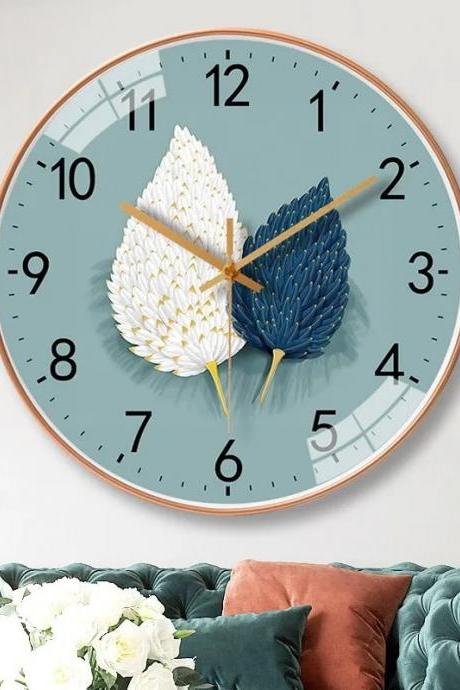 Modern Floral Design Wall Clock For Home Decor