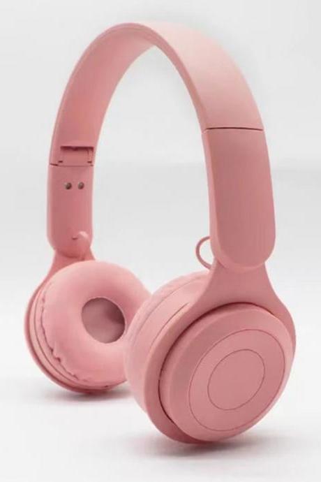Wireless Over-ear Pink Headphones With Noise Cancellation