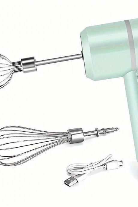 Usb Rechargeable Handheld Electric Whisk Mixer With Attachments