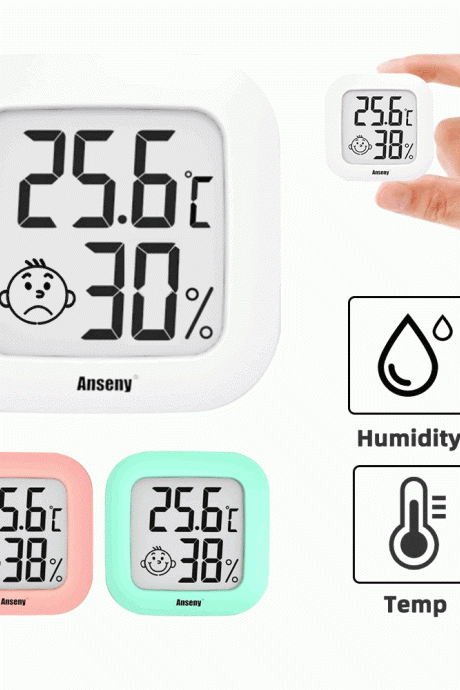 Digital Hygrometer Indoor Thermometer Humidity Monitor With Temperature Gauge Lcd Display