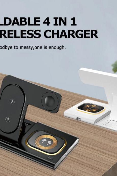 Foldable 4-in-1 Wireless Charging Station For Multiple Devices