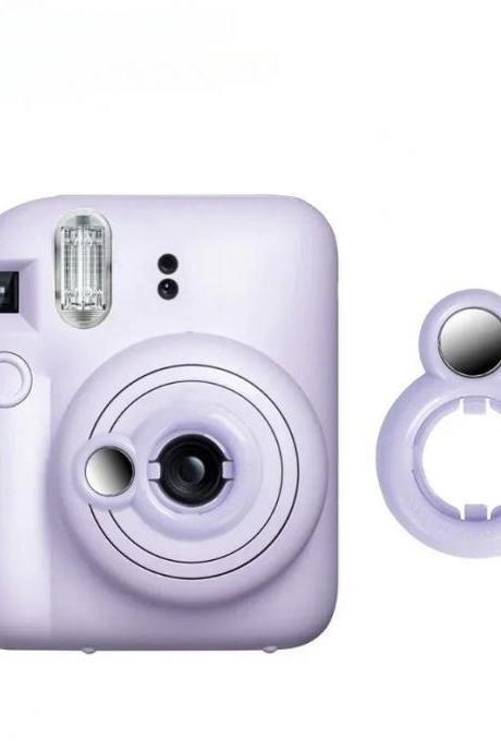 Instant Film Camera With Selfie Lens Attachment Purple