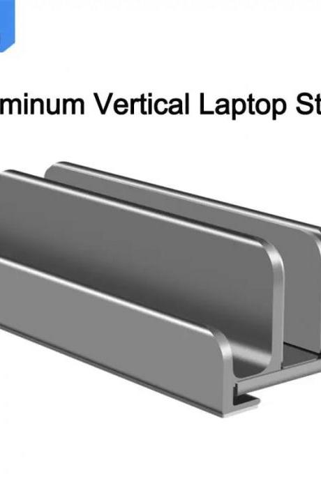 Space-saving Aluminum Vertical Laptop Stand Adjustable Dock