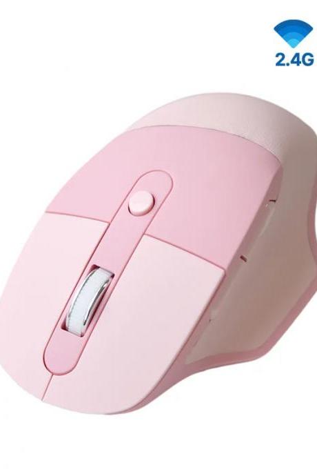 Wireless Bluetooth Pink Mouse With Ergonomic Design 24g