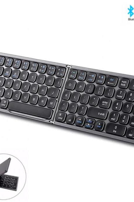 Foldable Bluetooth Keyboard Rechargeable Portable Wireless Accessory