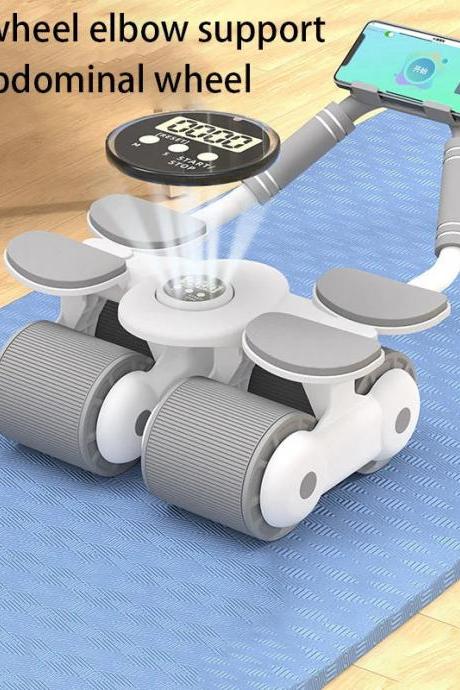 Multi-wheel Fitness Ab Roller With Phone Holder Support