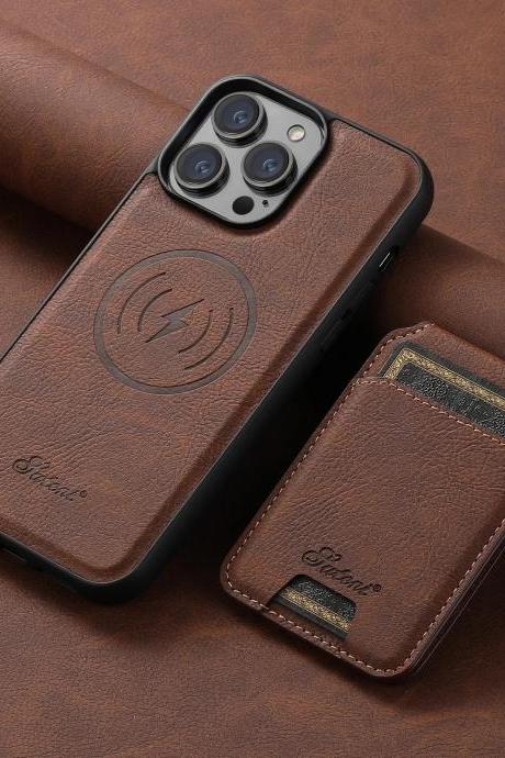 Premium Leather Wireless Charging Compatible Iphone Case