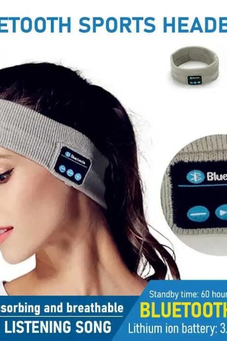 Wireless Bluetooth 50 Sports Headband With Built-in Headphones