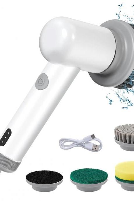 Multi-function Electric Cleaning Brush With Attachments And Charger