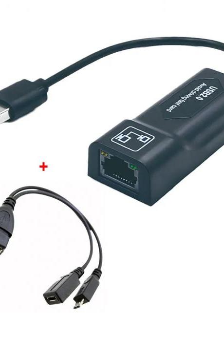 Usb Ethernet Adapter With Otg Cable Combo