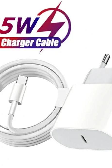 35w Fast Charging Usb-c Wall Charger With Cable