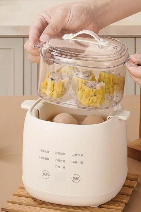 Electric Egg Cooker With Dumpling Steaming Rack