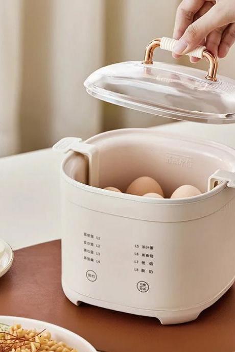 Electric Egg Cooker With Transparent Lid, Multi-function