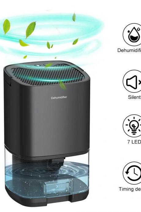 Quiet Portable Dehumidifier With Led And Timer Function