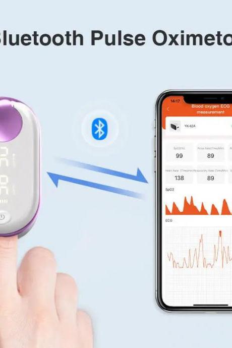 Wireless Bluetooth Fingertip Pulse Oximeter With App