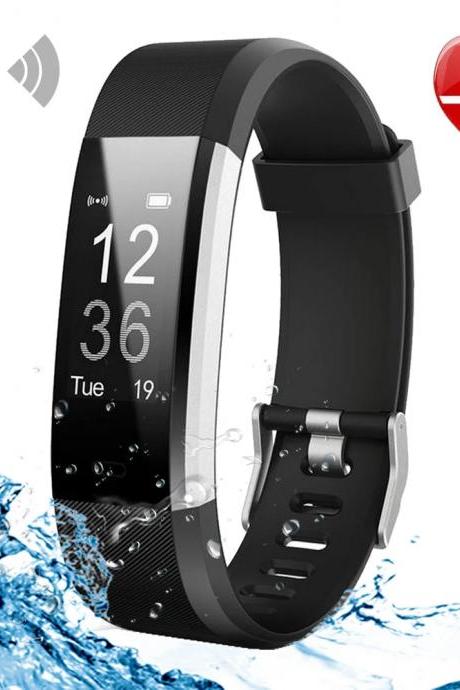 Waterproof Bluetooth Fitness Tracker With Heart Rate Monitor