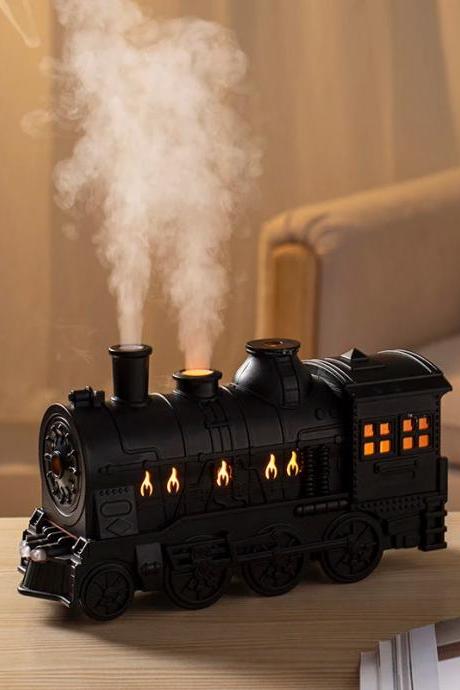 Vintage Train Design Ultrasonic Humidifier With Led Lights