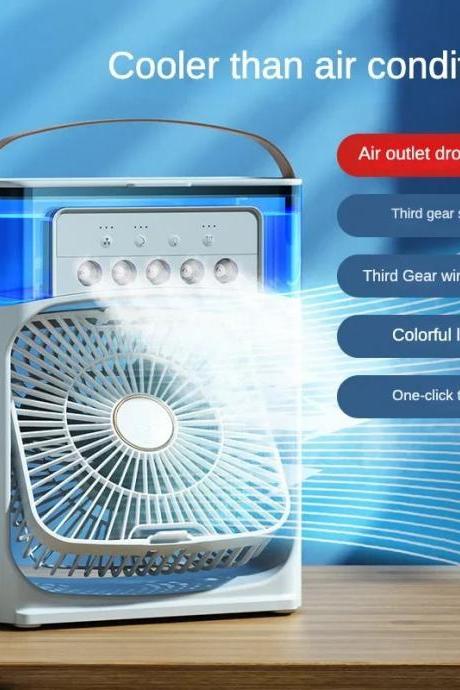 Portable Air Cooler Fan With Colorful Lights And Timer