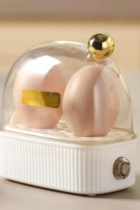 Compact Single Egg Cooker With Transparent Dome Cover