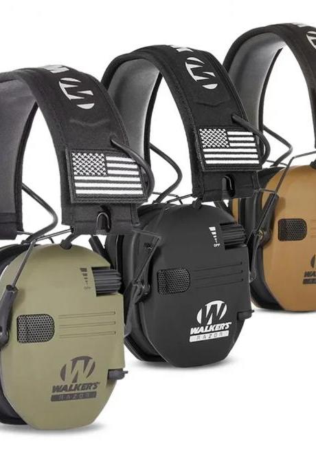 Walkers Razor Electronic Hearing Protection Earmuffs, Tactical Black