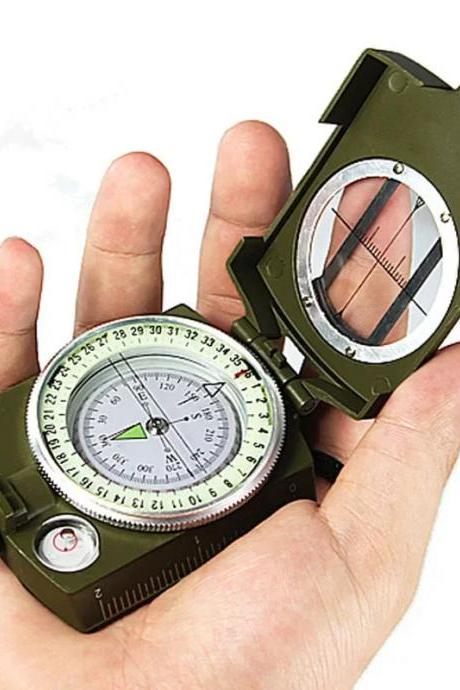 Military Grade Lensatic Sighting Compass With Pouch