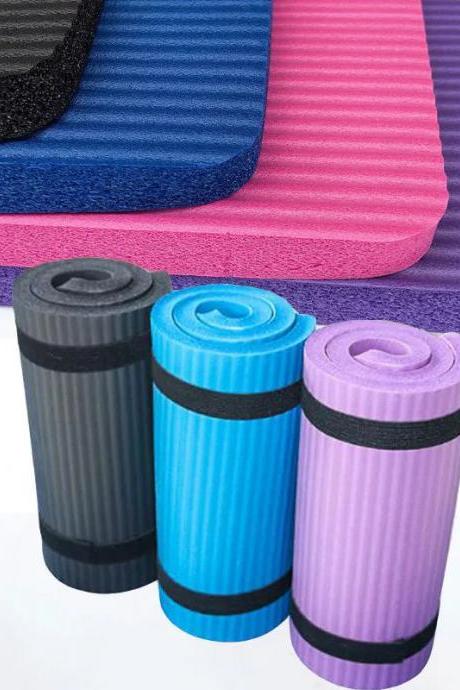 High-density Foam Yoga Mats With Carrying Strap, Non-slip