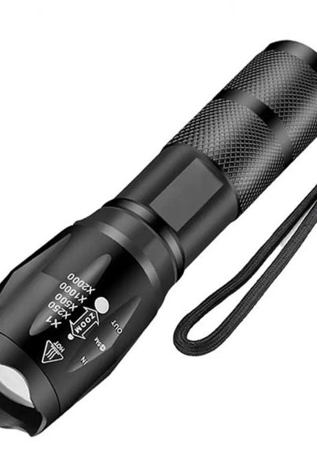 Tactical Led Flashlight High Lumen With Zoom Function
