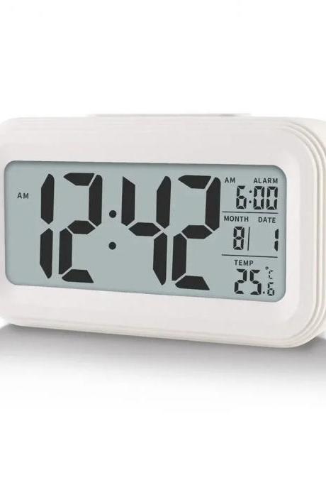 Digital Alarm Clock With Temperature Date Display