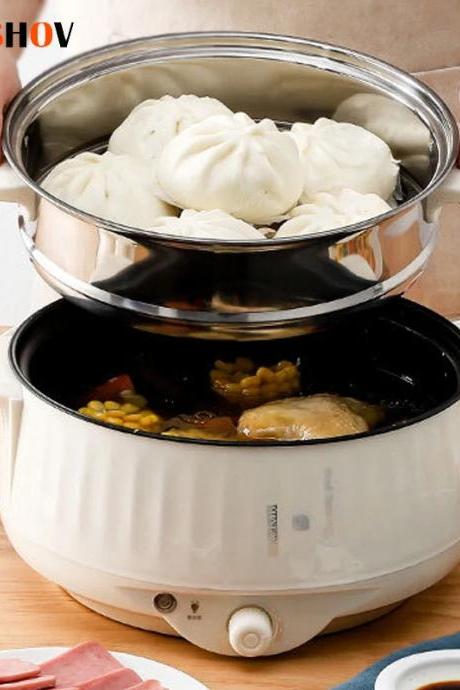 Multi-tier Electric Food Steamer And Stew Pot Set
