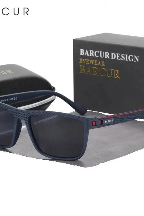 Barcur Polarized Square Sunglasses For Men Uv Protection