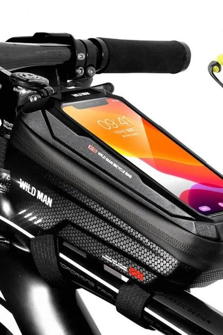 Waterproof Bicycle Frame Bag With Touchscreen Phone Holder