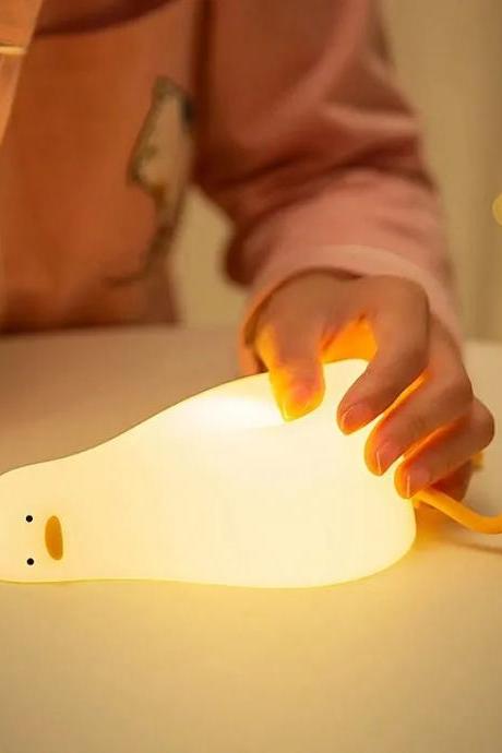 Rechargeable Silicone Polar Bear Night Light For Kids