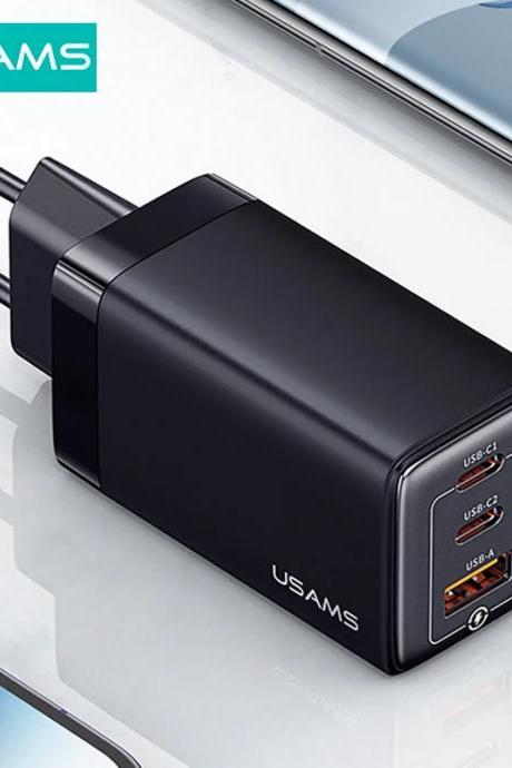 Usams Cc180 65w Gan Usb C Charger Quick Charge Pd Usb C Type C Fast Usb Charger For Iphone Ipad Macbook La