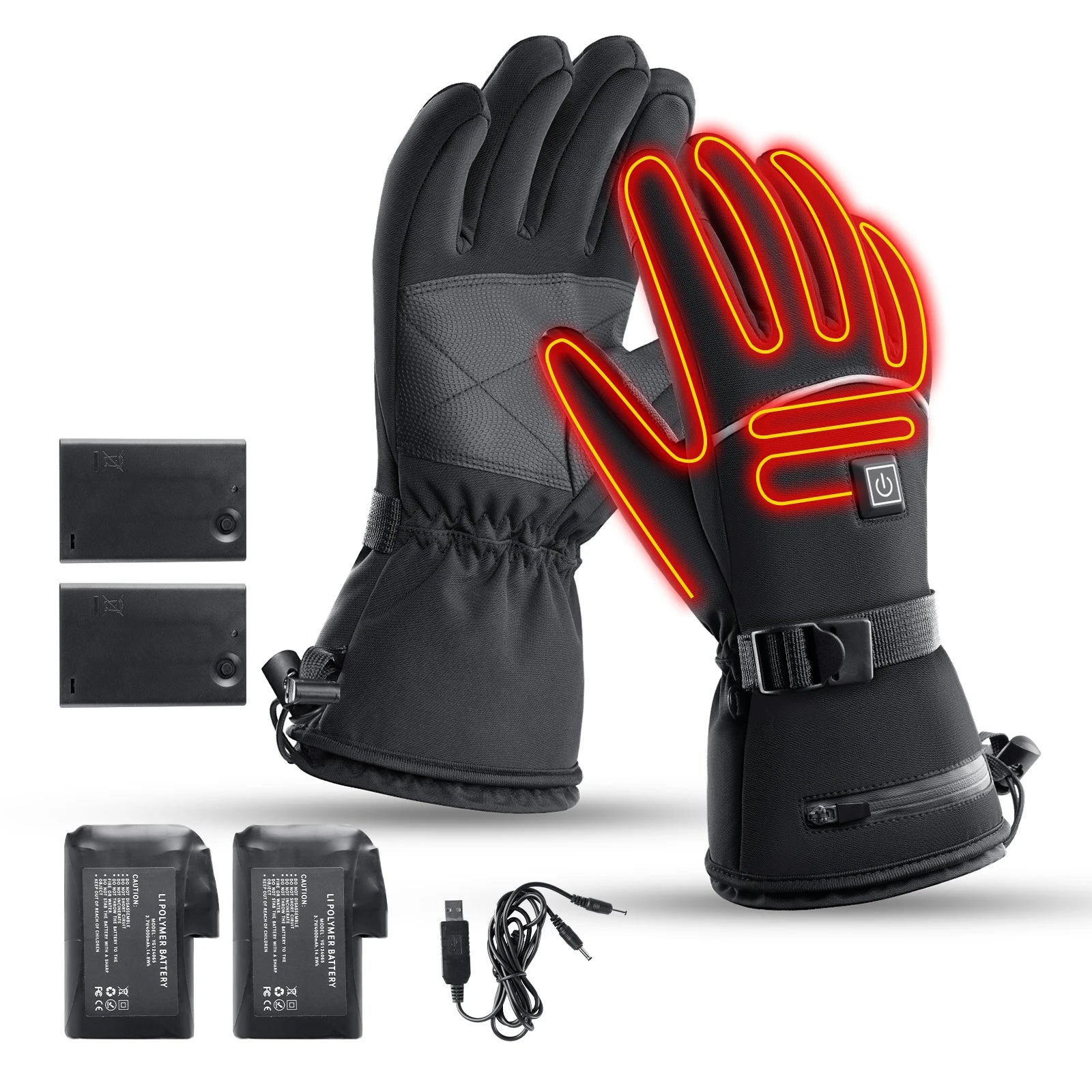Rechargeable Battery Heated Gloves With Adjustable Temperature on Luulla