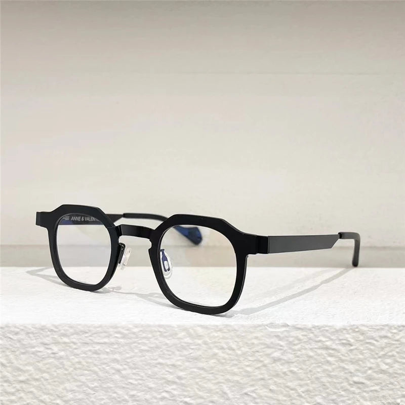 Stylish Geometric Black Frame Eyeglasses For Men on Luulla