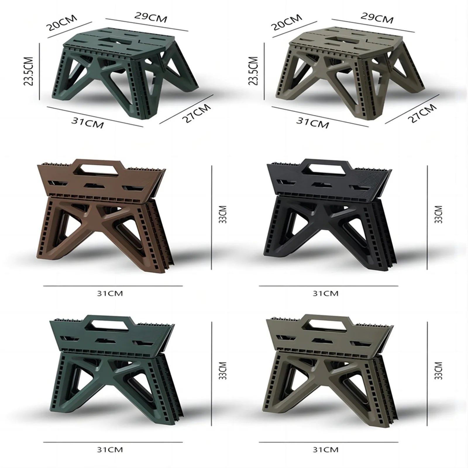 Portable Foldable Plastic Step Stool, 12 Inches on Luulla
