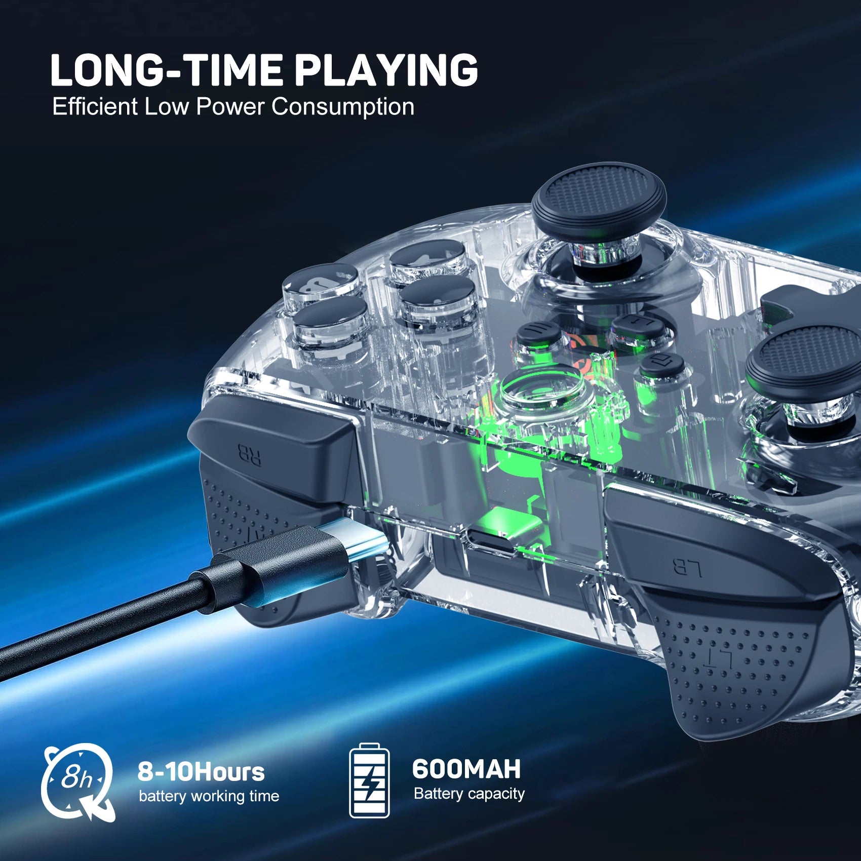 Wireless Transparent Game Controller With Led Lights on Luulla