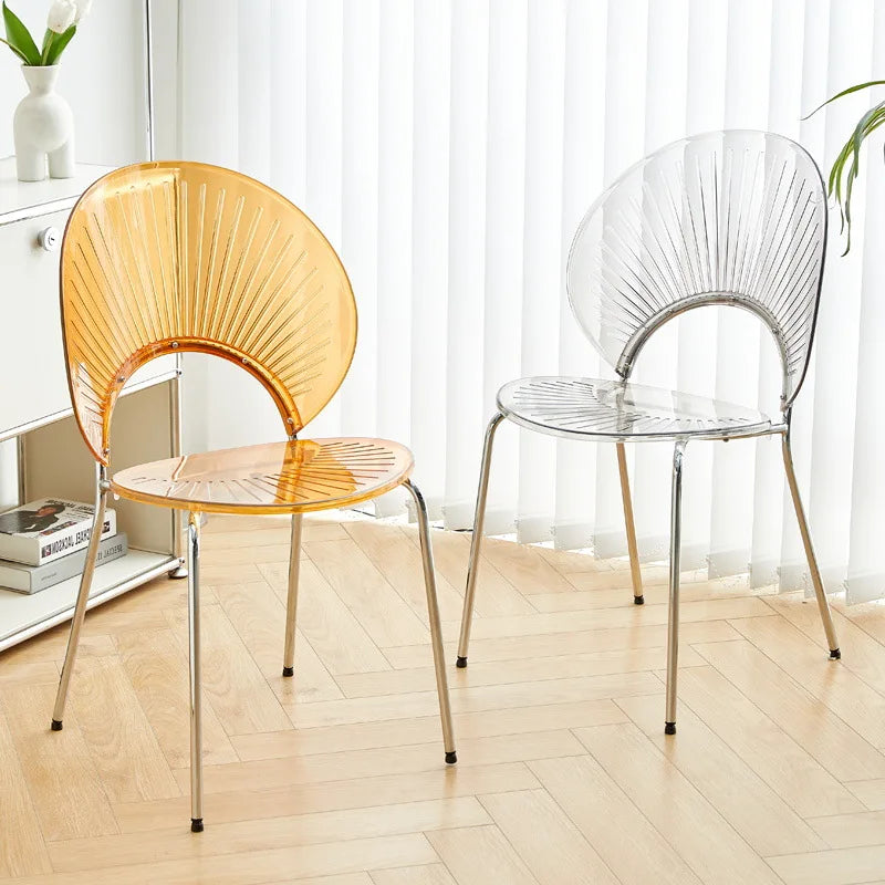 Modern Transparent Shell Design Dining Room Chairs on Luulla
