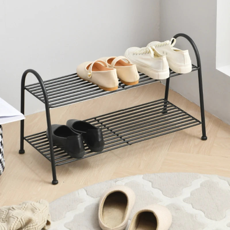 Two-tier Black Metal Shoe Storage Rack on Luulla