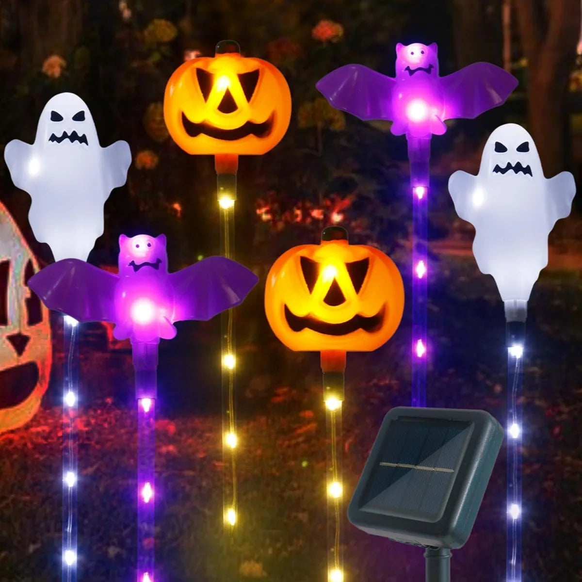 Halloween Solar-powered Led Garden Stake Lights on Luulla